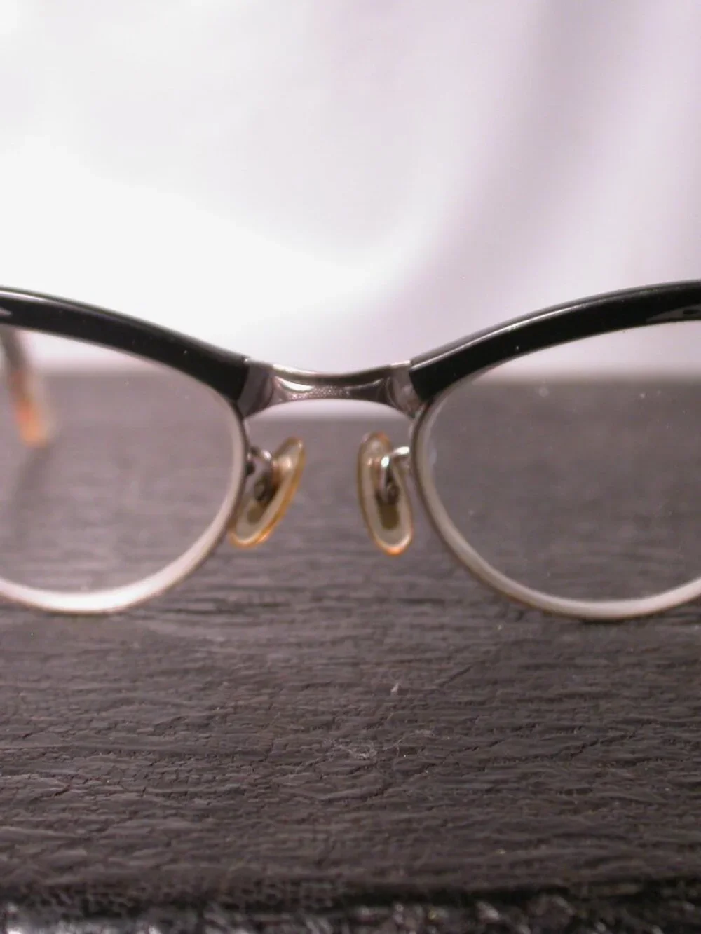 Vintage AO American Optical Black Cat Eye Frames Eyeglasses Made in USA